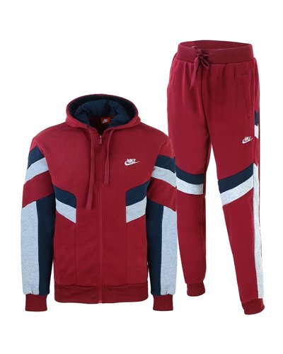 Nike Sportswear Club Fleece Zip  Hoodie & Pants Set Red
