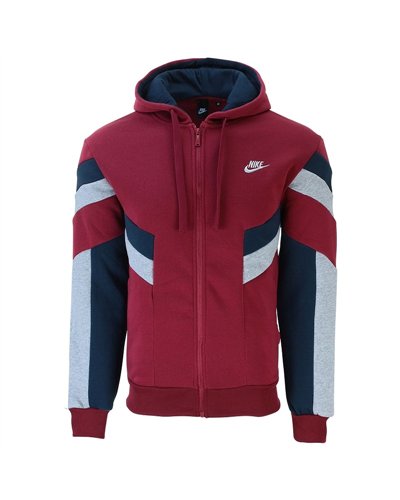 Nike Sportswear Club Fleece Zip  Hoodie & Pants Set Burgundy
