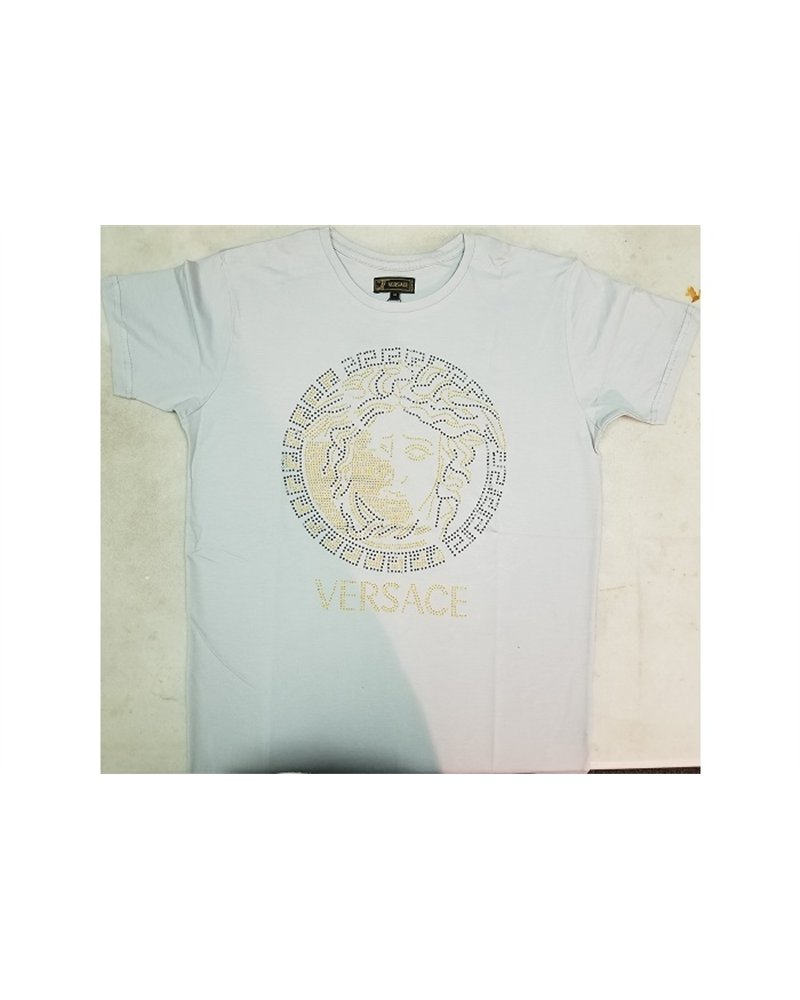 Versace Embellished Medusa Logo T-Shirt