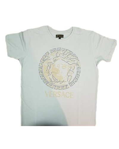 Versace Embellished Medusa Logo T-Shirt