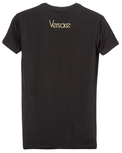 Versace Embellished Medusa Logo T-Shirt Black