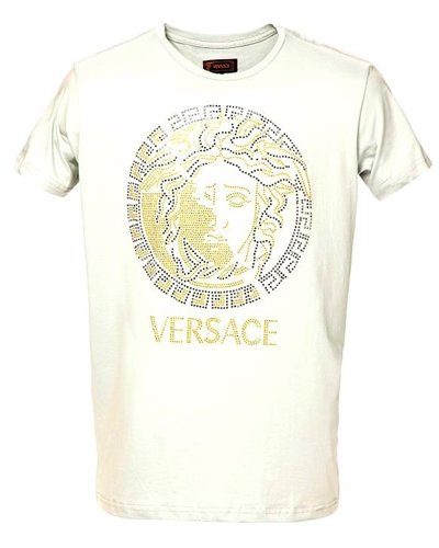 Versace Embellished Medusa Logo T-Shirt