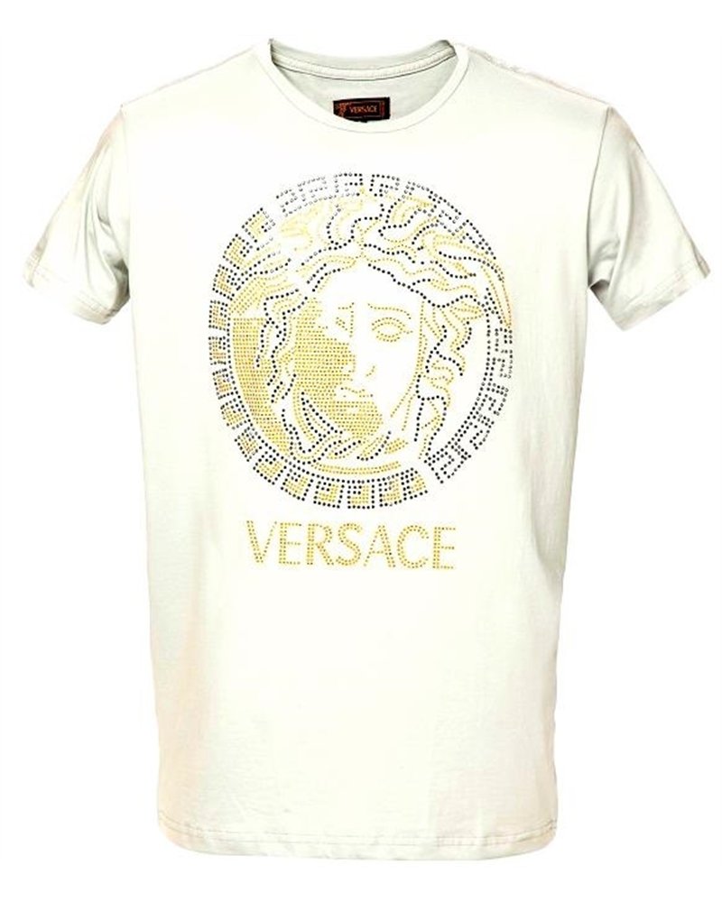 Versace Embellished Medusa Logo T-Shirt