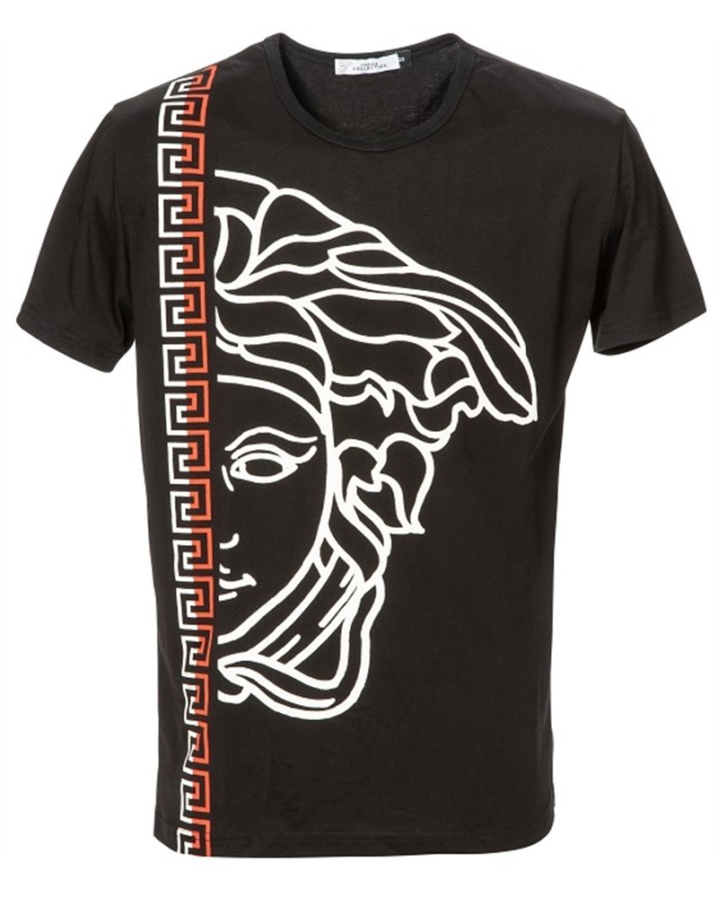 Versace Collection Men's White Graphic Short Sleeve Crewneck T-Shirt