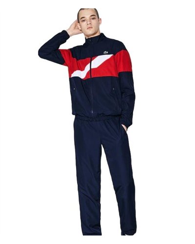 Lacoste Men's SPORT Colored Bands Taffeta Tennis Tracksuit