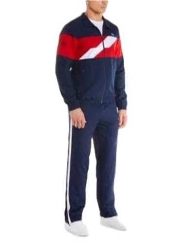 Lacoste Men's SPORT Colored Bands Taffeta Tennis Tracksuit