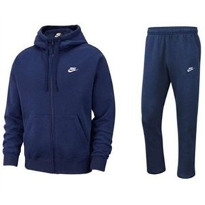 Nike Sportswear Club Fleece Men's Full Zip Hoodie & Pants Set Royal Blue