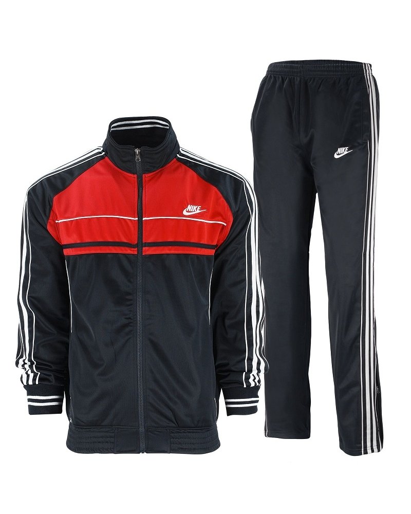Nike Sportswear Full-Zip Hoodie & Pants Set Black/Red