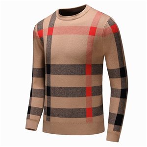 Burberry Men's Signature Check Crew Neck Sweater