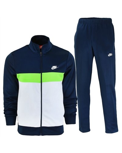 Nike Polyknit Colorblock Tracksuit Set Navy