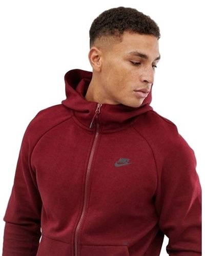 Nike Sportswear Club Fleece Men's Full Zip Hoodie & Pants Set Burgundy