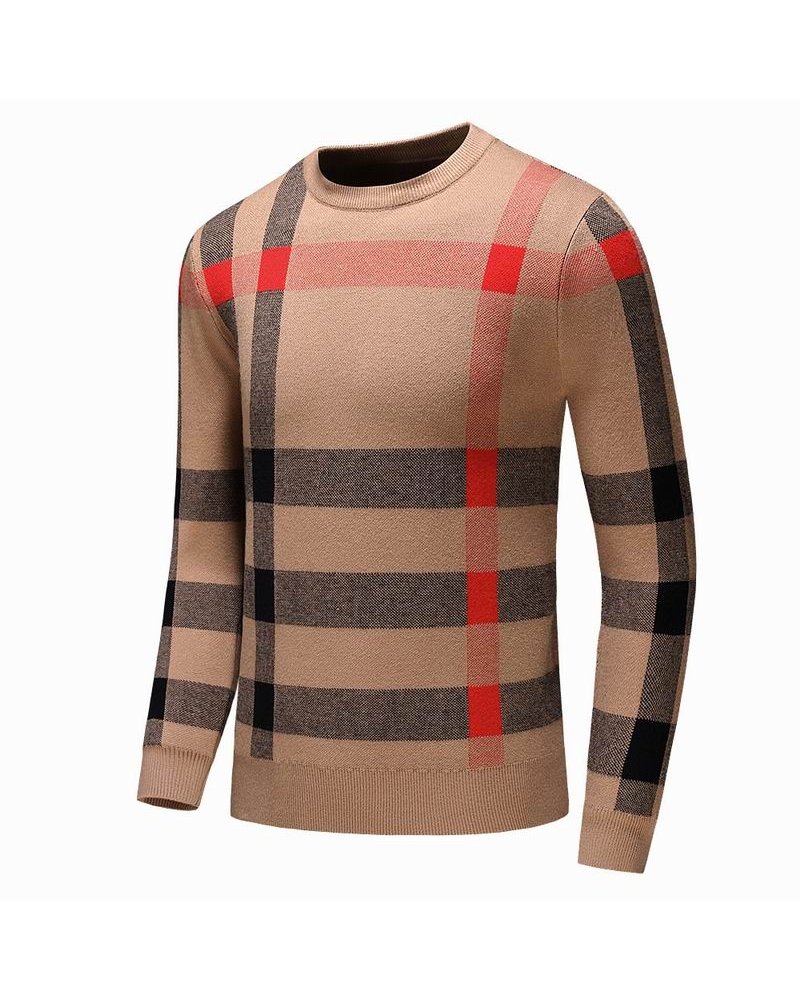 Burberry Men's Signature Check Crew Neck Sweater