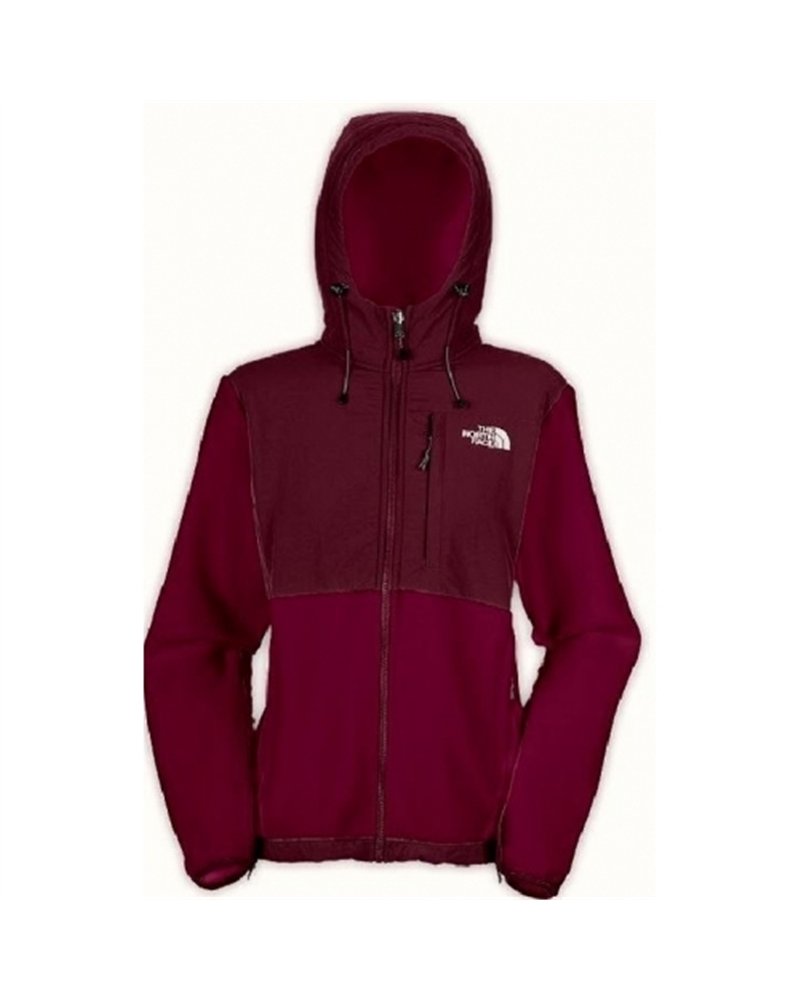 The North Face Women's Denali Hooded Fleece Jacket Burgundy  Closeout