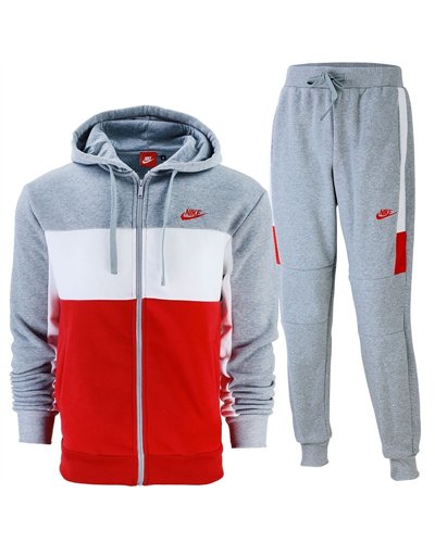 Nike Sportswear Club Fleece Zip  Hoodie & Pants Set Gray