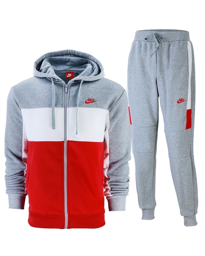Nike Sportswear Club Fleece Zip  Hoodie & Pants Set Gray