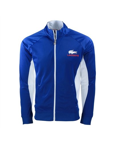 Lacoste Men's Sport Color-Blocked Track Suit Royal/White