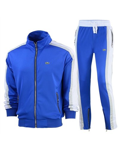 Lacoste Men's Sport Color-Blocked Track Suit Royal