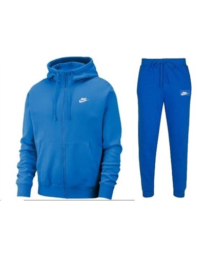 Nike Sportswear Club Fleece Men's Full Zip Hoodie & Pants Set Royal