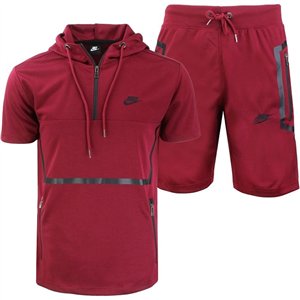Nike Men's Sportswear Tech Men's Short-Sleeve Full Zip Hoodie & Short Set