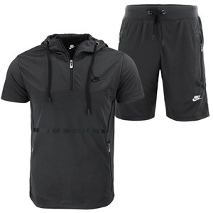 Nike Men's Sportswear Tech Men's Short-Sleeve Full Zip Hoodie & Short Set