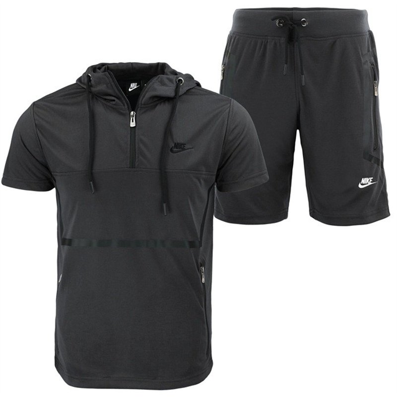 Nike Men's Sportswear Tech Men's Short-Sleeve Full Zip Hoodie & Short Set