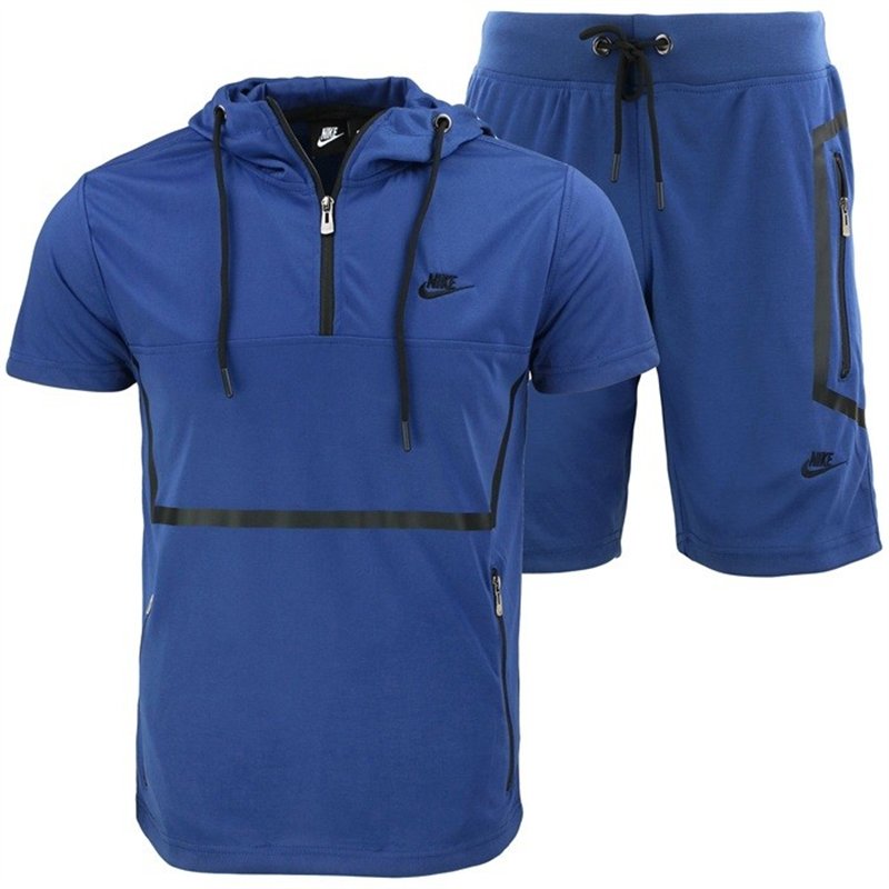 Nike Men's Sportswear Tech Men's Short-Sleeve Full Zip Hoodie & Short Set
