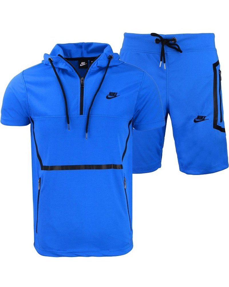 Nike Men's Sportswear Tech Men's Short-Sleeve Full Zip Hoodie & Short Set