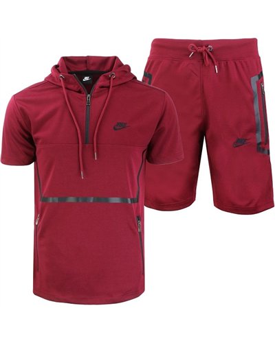 Nike Men's Sportswear Tech Men's Short-Sleeve Full Zip Hoodie & Short Set
