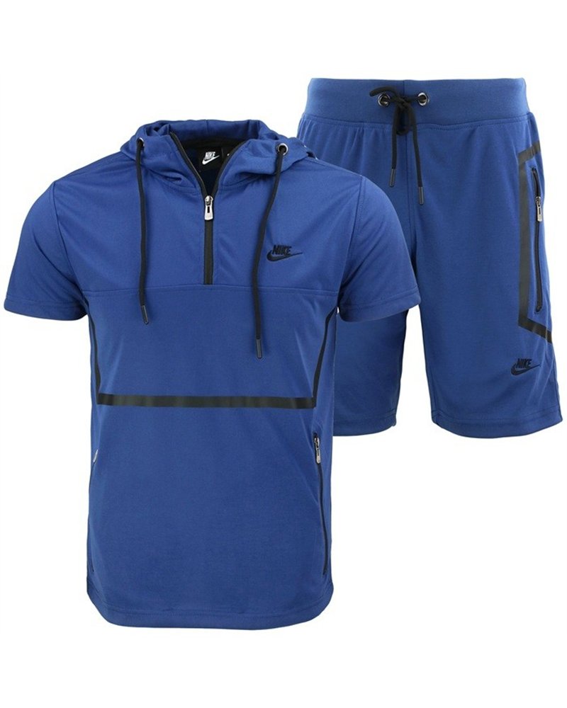 Nike Men's Sportswear Tech Men's Short-Sleeve Full Zip Hoodie & Short Set