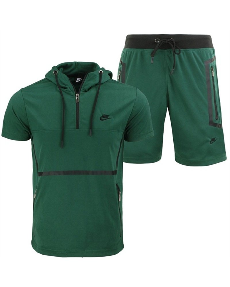 Nike Men's Sportswear Tech Men's Short-Sleeve Full Zip Hoodie & Short Set