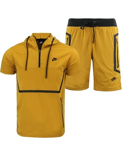 Nike Men's Sportswear Tech Men's Short-Sleeve Full Zip Hoodie & Short Set