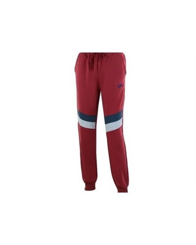 Nike Sportswear Color Block Fleece Zip  Hoodie & Pants Set Burgundy