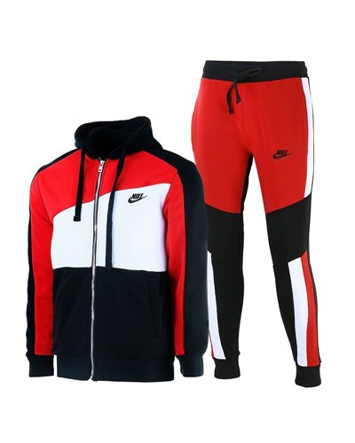 Nike Sportswear Club Fleece Zip  Hoodie & Pants Set Red