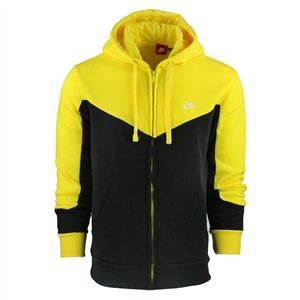 Nike Sportswear  Fleece Zip  Hoodie & Pants Set Black/Yellow