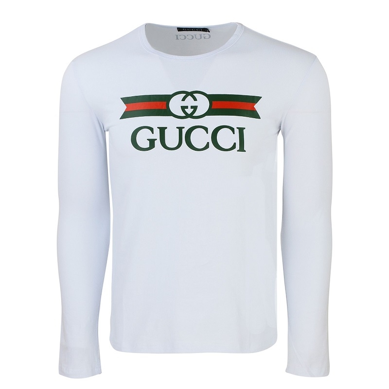 GUCCI Logo Men's Graphic T-Shirt -White