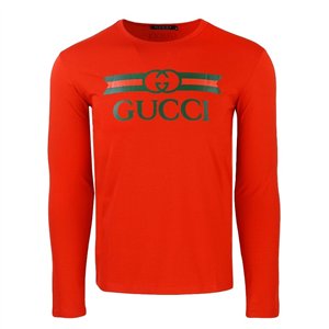 GUCCI Logo Men's Graphic T-Shirt -White