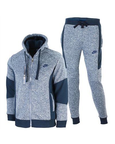 Nike Sportswear Club Fleece Tweed Zip  Hoodie & Pants Set Navy