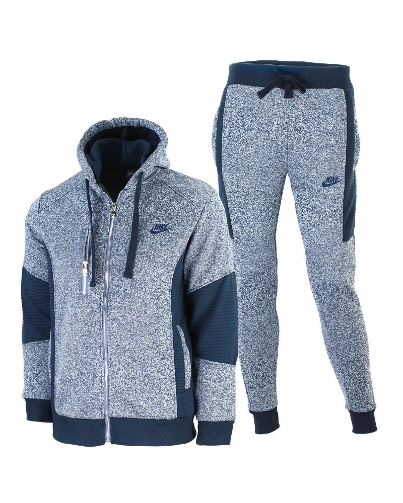 Nike Sportswear Club Fleece Tweed Zip  Hoodie & Pants Set Navy