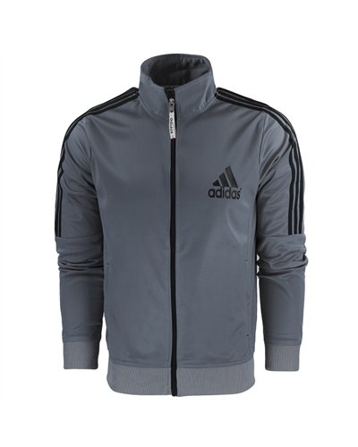 Adidas 3-Stripe Tricoat Track Set Jacket & Pants Gray