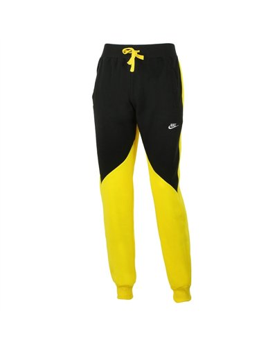 Nike Sportswear  Fleece Zip  Hoodie & Pants Set Black/Yellow