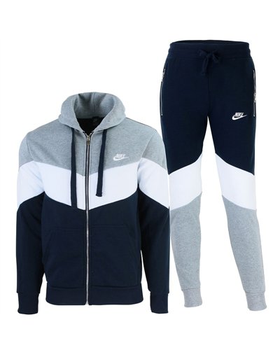 Nike Sportswear Club Fleece Zip  Hoodie & Pants Set Gray