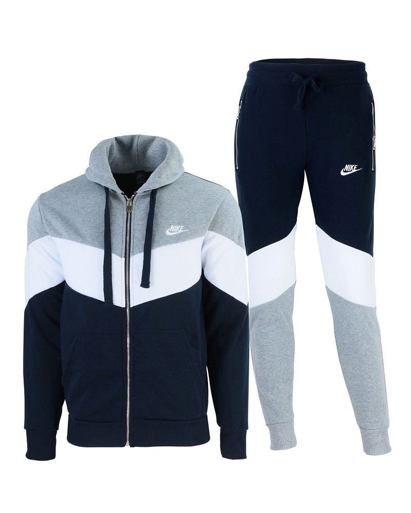 Nike Sportswear Club Fleece Zip  Hoodie & Pants Set Gray