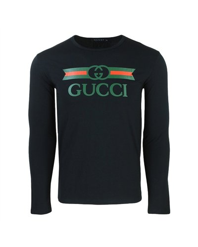 GUCCI Logo Men's Graphic T-Shirt -White