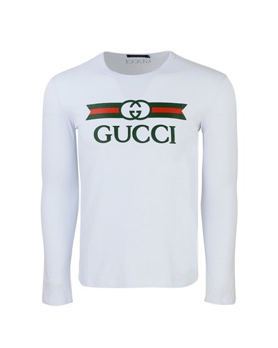 GUCCI Logo Men's Graphic T-Shirt -White