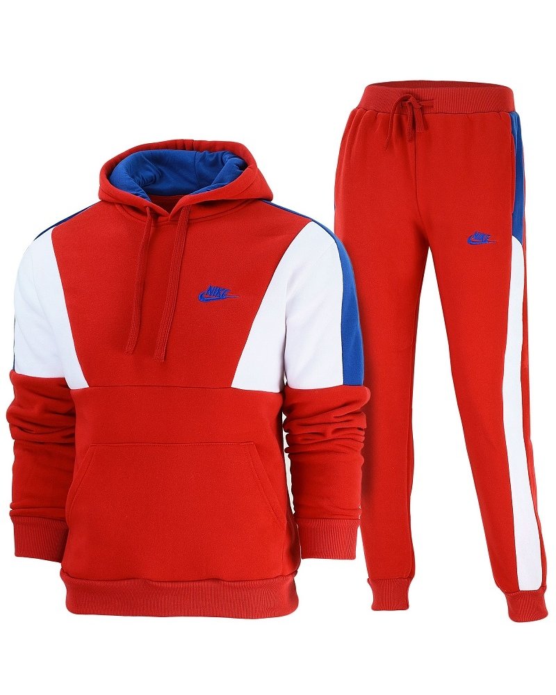 Nike Men's Colorblock Pullover Hoodie & Pants Set