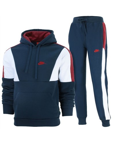 Nike Men's Colorblock Pullover Hoodie & Pants Set