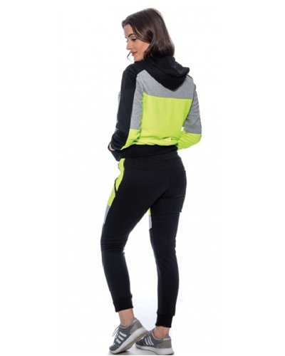 Nike Womens Essential Colorblock Full-Zip Fleece Hoodie & Pants Set