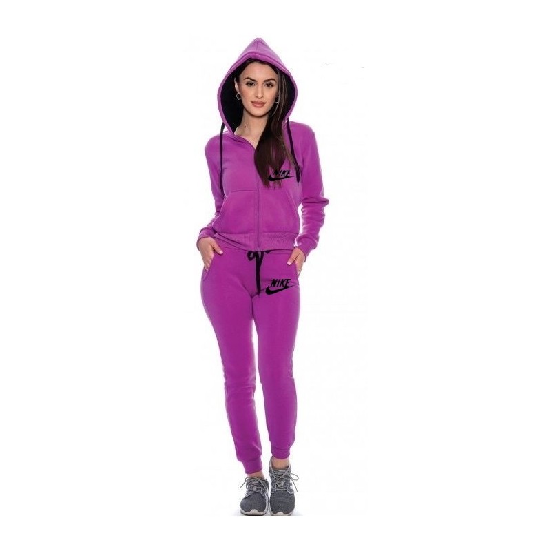 Nike Womens Essential Full-Zip Fleece Hoodie & Pants Set