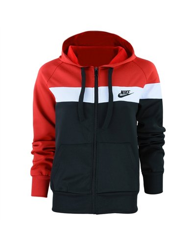 Nike Womens Essential Tech Color Block  Full-Zip Fleece Hoodie & Pants Set