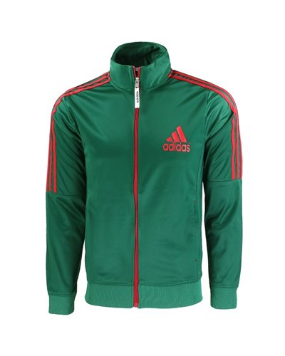Adidas 3-Stripe Tricoat Track Set Jacket & Pants Green